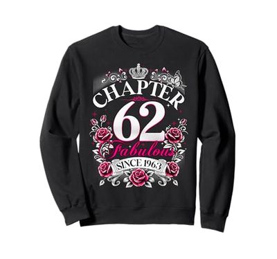 Womens Chapter 62 Fabulous Since 1963 62nd Birthday Design Felpa
