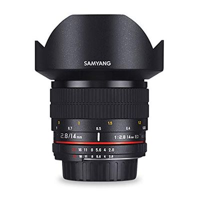 SAMYANG Obiettivo AE 14 mm f/2.8 ED IF UMC Aspherical - grandangolare per fotocamere digitali Nikon F colore: Nero