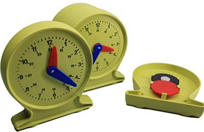 WISSNER active learning Teaching Clock for Students, Set of 6, made Out of Re-Plastic°