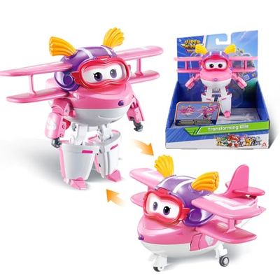 Super Wings EU770238 Transforming Ellie, approx. 12 cm Transformable Toy Figure, Robot and Plane, for Children from 3 Years
