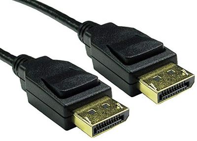 Pro Signal PSG91718 Locking 8K DisplayPort 1.4 Male to Male Lead, 0.5 m, Black