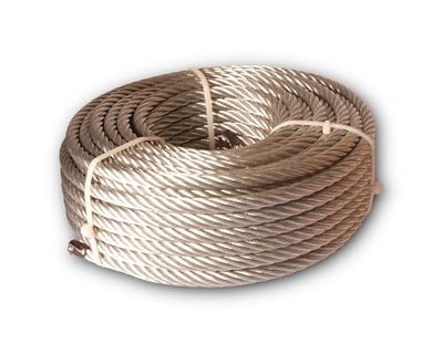 Chapuis - Câble de Traction Non Gainé - Acier Dur Galvanisé - Charge de Travail Indicative 572 kg - Diamètre 7 mm - Longueur 25 m - Levage et Remorquage