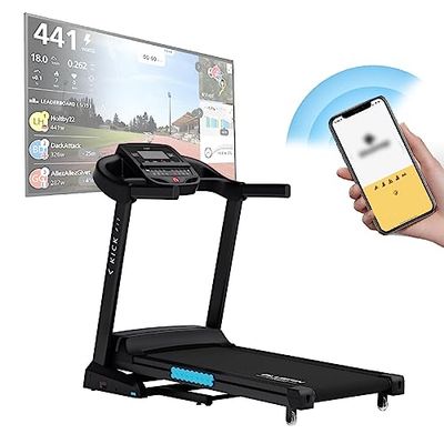 Cinta de Correr Kick FIT de Bluefin Fitness/Cinta de Correr Plegable para el Hogar/Máquina de Correr para Caminar/Cinta de Correr Plegable de Bluefin Fitness, a NEGRO 2023