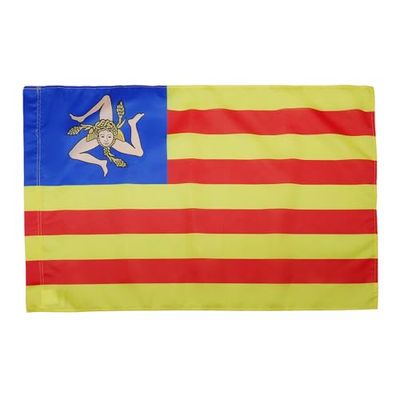 AZ FLAG - Sicily Independentist Flag - 3x5 Ft - Sicilian nacionalist Banner with Sleeve - 100% Polyester - Fade Resistant - Vivid Colors - 3' x 5' Feet - 150x90 Cm