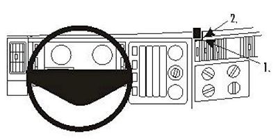 Brodit ProClip 853150 Staffa per Auto ad Incastro, Center Mount