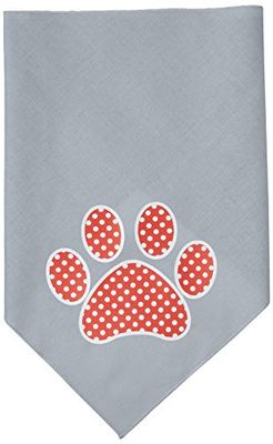 Mirage Red Swiss Dot Bandana pour Animaux de Compagnie Gris Taille L