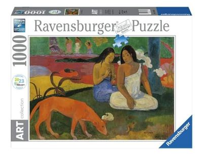 Ravensburger - Pussel Gauguin Arearea, 1000 bitar, pussel konst för vuxna och pojkar, kända målningar att visa, presentidé för henne eller honom, 70x50 cm