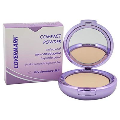 Covermark Cipria Compatta Waterproof Camouflage, Compact Powder Ipoallergenica e Non Comedogenica per Pelle Secca, Con Vitamina E, Sodio PCA e Proteina del Grano, Colore 01, Formato 10g