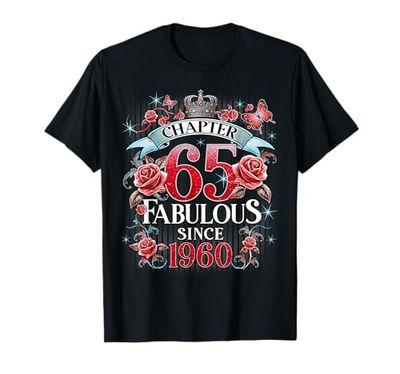 Womens Chapter 65 Fabulous Since 1960 65th Birthday Design Maglietta
