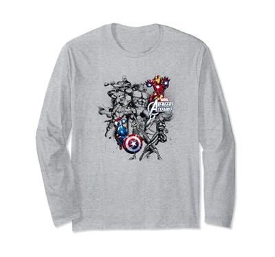 Marvel Avengers Collage Maglia a Manica