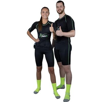 eaglefit - EMS Complete System full body pak met 24 elektroden spierstimulator voor thuis elektrostimulatie - spierstimulatie voor buik, benen, billen, rug, borst, schouders en armen incl app XXS