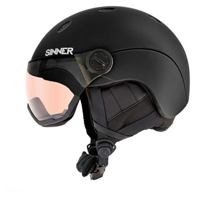 Sinner Titanium Visor-Mat Black-Trans+ Cat. 1-3 Orange-S (50-54) Helm, Volwassenen, Uniseks, Meerkleurig (Meerkleurig)