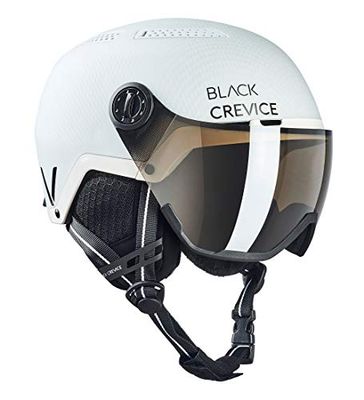 BLACK CREVICE Casque de Ski Ischgl I Casque Ski Antichoc au Design Sportif en différentes Couleurs I Casque de Ski Hommes & Femmes I Casque de Snowboard I Casque de (Carbone/Noir)