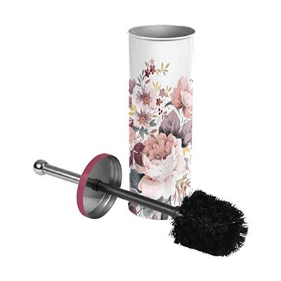 douceur d'intérieur, Brosse Wc (Diamètre 9.5 x 37 cm) Jayana, Métal Imprimé