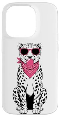 Guépard Lunettes De Soleil Chewing-Gum Guépards Coque pour iPhone 14 Pro