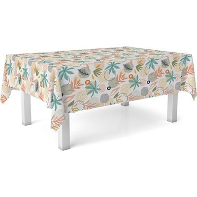 ECOMMERC3 | Oilcloth Tablecloth Size 140 cm Round cm Stain Repellent – Oilcloth Tablecloth Colour Seal Orange 100% Made in Spain Do Not Bleed Liquids