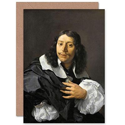 Artery8 Rembrandt Van Rijn Selfportrait Life Drawing Fine Art Greeting Card Plus Envelope Blank Inside