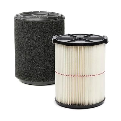 CRAFTSMAN CMXZVBE38779 Genuine General Purpose and Wet Application Wet Dry Vac Replacement Vacuum Filters for Most 5 to 20 Gallon CRAFTSMAN Shop Vacuums, Easy Installation, Liquid and Dry Pick-ups