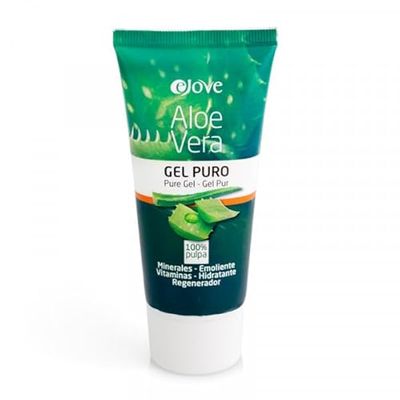 Gel Aloe Vera Puro 100% Puro para Piel y Cara - Aloe Vera puro gel Natural - para quemaduras, hidratante, efecto After Sun para quemaduras solares - EJ075, Tubo 70 ml