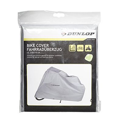 Dunlop Sports fietsovertrek - bescherming deur uw fiets tegen weer en wind, grijs, 210x110cm, 8711252417882, wit - wit, grijs