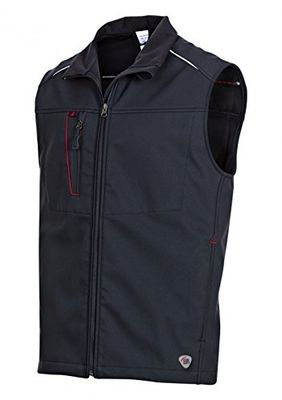 BP 1870-572-32 Gilet Soft-Shell, collo alto, cerniera frontale, 300,00 g/m², 100% poliestere, nero, taglia M