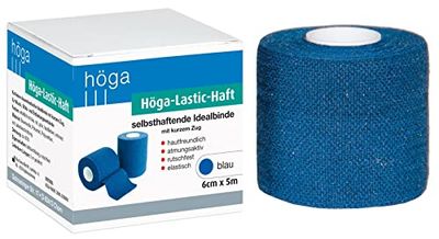 Höga lastic-haft Bandage de bleu, autocollant Idéal cohésif très peu avec train – 6 cm x 5 m, respirant, antidérapant, élastique