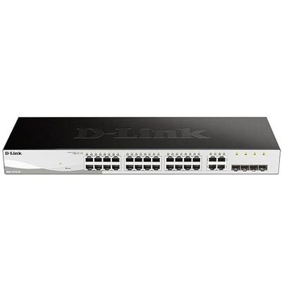 Switch 28 Puertos 10/100/1000, Incluye 4 Puertos SFP Combo, Ideal para Redes empresariales y gestión de tráfico de Datos.