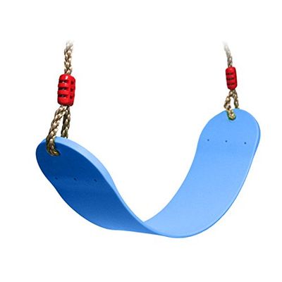EXTSUD Balançoire pour Enfants Siège avec Corde Matériau EVA Flexible 66x14cm Max Charge 150kg (Bleu)