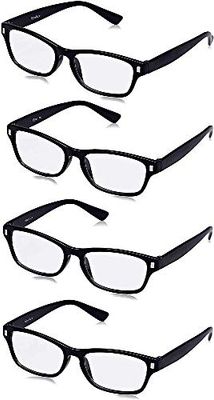 The Reading Glasses Company Blu Scuro Lettori Valore 4 Pacco Uomo Donna Rrrr77-3 +1,00 - 88 Gr