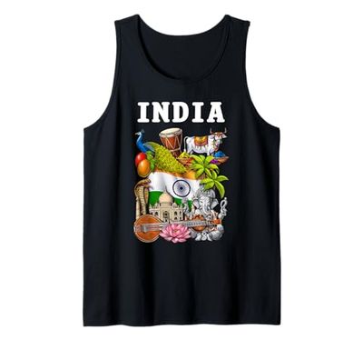 India Bandiera indiana Patrimonio indiano Orgoglioso indiano Canotta