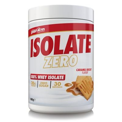 Per4m Isolate Zero Biscuit Caramel 900g – Isolat de protéine zéro goût biscuit caramel pour la récupération musculaire