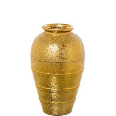 JARRÓN CERÁMICA 40CM DORADO_°26X40CM