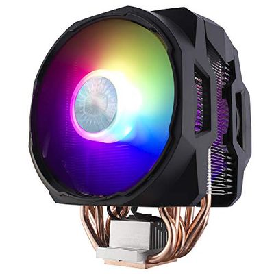 Cooler Master MasterAir MA610P ARGB CPU Air Cooling System, 2 x 120 ARGB SickleFlow Fans in Push-Pull Configuration, 6 Heat Pipes, Enlarged Contact Plate, Universal Compatibility, Mini ARGB Controller