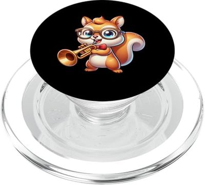 Ardilla Toca Trompeta Estilo Divertido PopSockets PopGrip para MagSafe