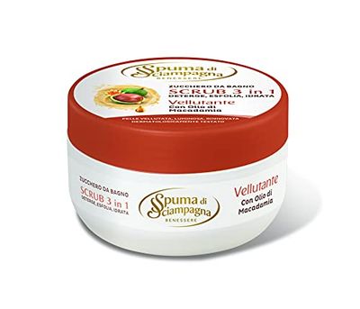 Spuma di Sciampagna Scrub 3 in 1 Vellutante con Olio di Macadamia - 250 ml