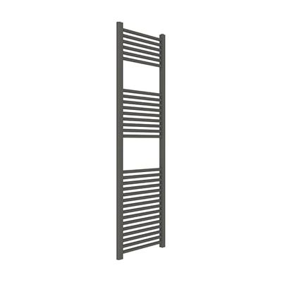 ERCOS Calentador de toallas, radiador de baño, dimensiones 450 x 1500 mm, radiador de color cuarzo mate, fijaciones de 1/2 pulgadas, incluye kit de montaje