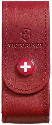 Victorinox Belt Pouch Leather, acessórios, capa para navalha multiusos Suíça, bolsa de faca, couro, vermelho