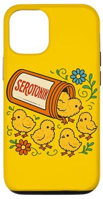 Serotonina Baby Pulcini Design Terapia umorismo carino pollo bambino Custodia per iPhone 12/12 Pro