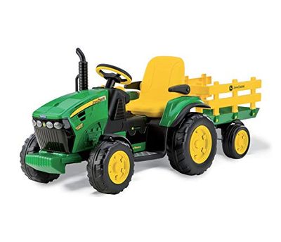 Peg Perego John Deere Ground Force incl. reboque 12 V IGOR0047, verde e amarelo