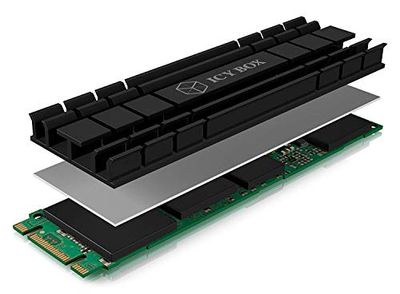 Icy Box Heatsink, aluminium, removable again, IB-M2HS Black 2280