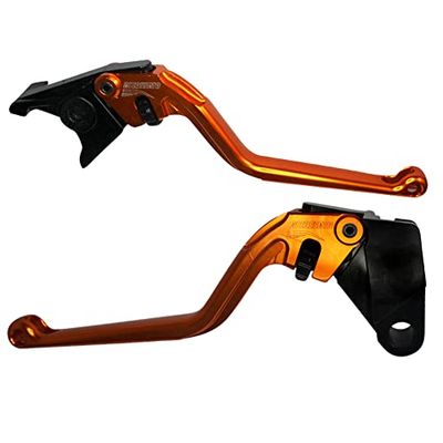 ACCOSSATO Paire de leviers orange pour Kawasaki Er5 de 2004 à 2005 (CC 500)