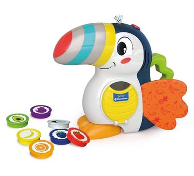 Clementoni Baby Giuliano el Tucano Frutas Centro de Actividades Juego Educativo 1 Año, Primera Infancia, Pico como Lámpara Luminosa, Electrónico Parlante Italiano, Aprender Colores y Palabras, 17956