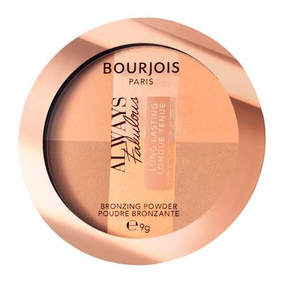 Bourjois Always Fabulous bronzer rozświetlający, długotrwały, z lekką formułą i ultradrobną konsystencją, 001 Medium