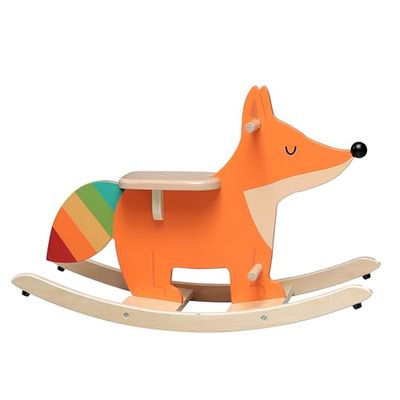 Vilac - Cheval à Bascule Renard en Bois par Andy Westface - Stimule motricité, équilibre et Imagination - Cadeau de Naissance incontournable - sécurité Garantie avec tampons Anti-Bascule