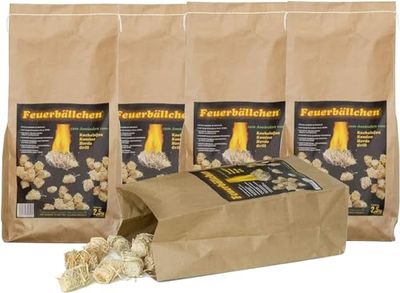 Feuerbällchen RaiffeisenWaren - Allume-feu écologique - En produits naturels - Résistant à l'humidité - Durée de combustion : environ 10 min - 12,5 kg