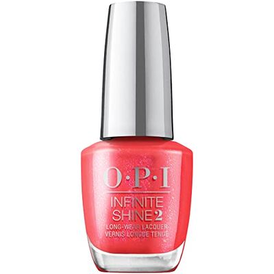 OPI Nail Polish, Infinite Shine Long-Wear System, 2nd Step, Gel-Like Nail Varnish with no UV lamp needed, Left Your Texts on Red 15ml