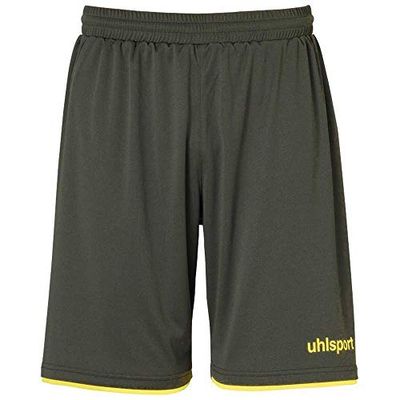 uhlsport Club Shorts Homme, Muticolore (Dark Olive/Amarillo Fluor), XL