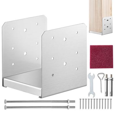 VEVOR BBLZ-6in-1 Post Base, Silver