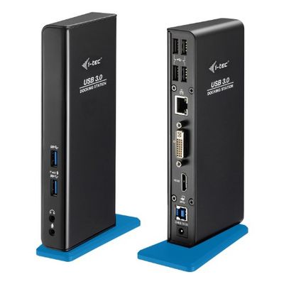 i-tec USB 3.0 Dual dockningsstation för surfplattor och bärbara datorer HDMI DVI 2 x Full HD+ 2048 x 1152 USB laddningsport för surfplatta 4 x USB 2.0-port 2 x USB 3.0-port Gigabit Ethernet,