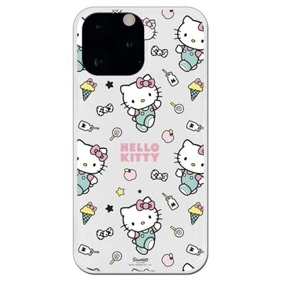 Personalaizer Coque en Silicone Souple Transparente pour iPhone 14 Pro Max avec Motif Hello Kitty et Motif Autocollants, Style Kawaii